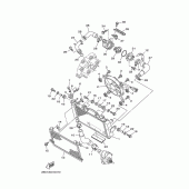 Схема вузла: Радіатор та Патрубок системи охолодження Yamaha TDM900