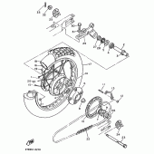 Схема вузла: Заднє колесо Yamaha XT600 XT600