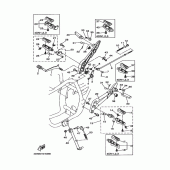 Схема вузла: Підніжки 1 (4DN1,2,3,5,6) Yamaha SRV250 Renaissa