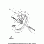 Схема вузла: Переднє колесо Yamaha XT250 XT250