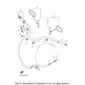 Схема вузла: Кермо та Тросики Yamaha XVS650 V-Star Custom