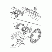 Схема вузла: Задній гальмівний супорт Yamaha YZ125