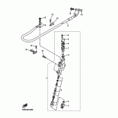 Схема вузла: Задній гальмівний циліндр Yamaha YZ450F YZ450F