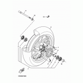 Схема узла: Переднее колесо Yamaha YP400