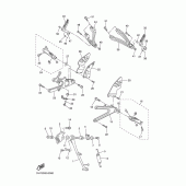 Схема вузла: Підтримка і спокій Yamaha YZF-R1 R1