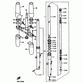 Схема узла: Вилка передней оси Yamaha XVZ1300 Royal Star Tour Classic