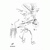 Схема узла: Передний тормозной цилиндр Yamaha XT660 XT660Z Tenere