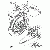 Схема узла: Заднее колесо Yamaha YZF750 YZF750