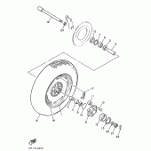 Схема вузла: Заднє колесо Yamaha VMX12 V-MAX