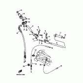 Схема вузла: Кермо та Тросики Yamaha TRX850