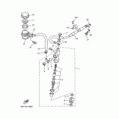 Схема узла: Задний тормозной цилиндр Yamaha YZ250 YZ250