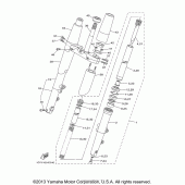 Схема вузла: Вилка передньої осі Yamaha XV1900 Roadliner S