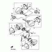 Схема вузла: Поворотники Yamaha YZF-R6/ YZF600 R6