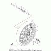 Схема узла: Переднее колесо Yamaha XVS950 Bolt C-Spec