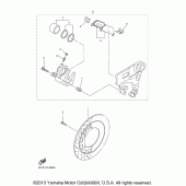 Схема узла: Задний тормозной суппорт Yamaha XVS1300 V-Star Tourer