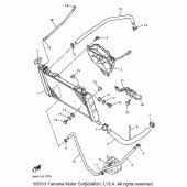 Схема вузла: Радіатор та Патрубок системи охолодження Yamaha YZF600R Thundercat