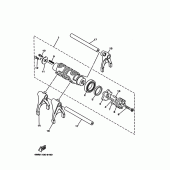 Схема узла: Копирный вал и Вилки Yamaha XV1600 Wild Star