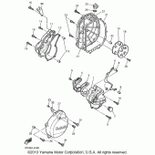Схема узла: Крышки картера (1) Yamaha YZF600R Thundercat