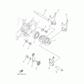 Схема узла: Копирный вал и Вилки Yamaha YZ125