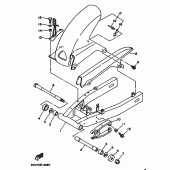 Схема узла: Задний рычаг и Подвеска Yamaha TDM850