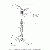 Схема вузла: Задня підвіска Yamaha YZ450F YZ450FX