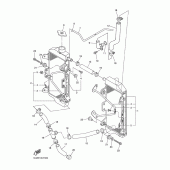 Схема узла: Радиатор и Патрубок системы охлаждения Yamaha WR250 WR250F
