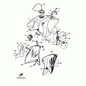 Схема вузла: Паливний бак Yamaha TTR230 TT-R230