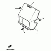 Схема узла: Облицовочные элементы 1 Yamaha TW200
