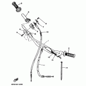 Схема вузла: Кермо та Тросики Yamaha YZ250 YZ250