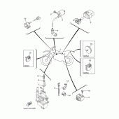 Схема вузла: Електроустаткування 1 Yamaha TTR90 TT-R90