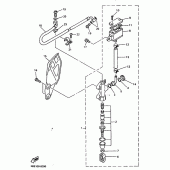 Схема вузла: Задній гальмівний циліндр Yamaha YZ400