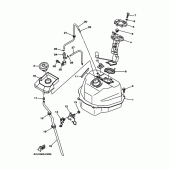 Схема вузла: Паливний бак Yamaha XP500 T-MAX