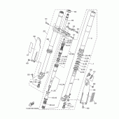 Схема вузла: Вилка передньої осі Yamaha YZ250 YZ250