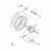 Схема вузла: Заднє колесо Yamaha YZF-R6/YZF600 R6