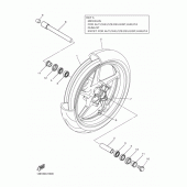 Схема вузла: Переднє колесо Yamaha YZF-R1 R1
