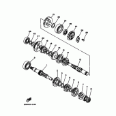 Схема вузла: Трансмісія Yamaha TTR225 TT-R225