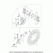 Схема вузла: Задній гальмівний супорт Yamaha XV1600 Road Star Silverado