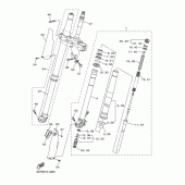 Схема вузла: Вилка передньої осі Yamaha WR250 WR250X