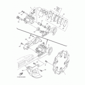 Схема вузла: Задній гальмівний супорт Yamaha WR450F