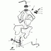 Схема узла: Топливный бак Yamaha TT600