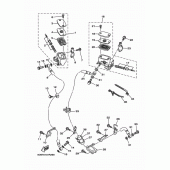 Схема узла: Передний тормозной цилиндр Yamaha YP250 Majesty