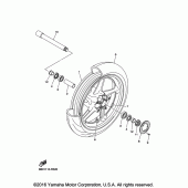 Схема вузла: Переднє колесо Yamaha YZF-R1 R1S Limited Edition