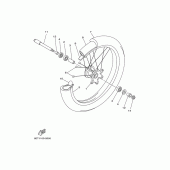 Схема вузла: Переднє колесо Yamaha YZ125