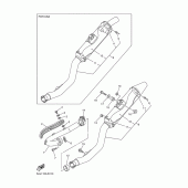 Схема вузла: Вихлопна система Yamaha YZ250 YZ250F