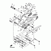 Схема вузла: Задній важіль та підвіска Yamaha YZF-R6/ YZF600 R6 RaceBase