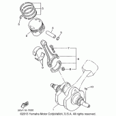 Схема узла: Коленчатый вал и Поршень Yamaha XVS650 V-Star Custom