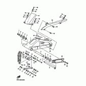 Схема вузла: Задній важіль та Підвіска Yamaha YZF-R1 R1S