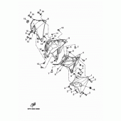 Схема вузла: Облицювальні елементи 2 Yamaha MT07/ MTT690 MT-07 Tracer