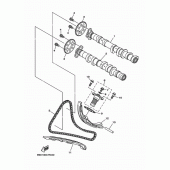 Схема вузла: Розподільний вал та Ланцюг ГРМ Yamaha XSR900/ MTM850 XSR900
