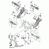 Схема вузла: Підніжки та підставка Yamaha XJ600 Diversion (S-TYPE)